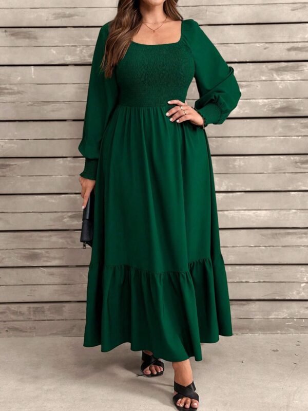 Green long dress