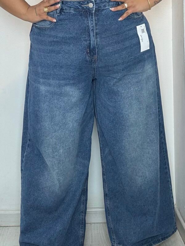 Plus size hight waist wide leg jeans