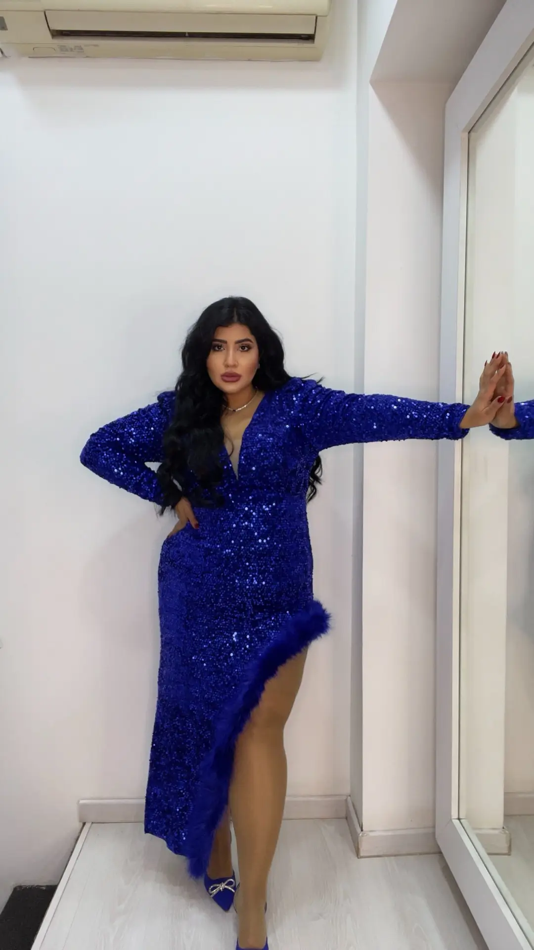 Bridesmaid Royal blue occasion dress