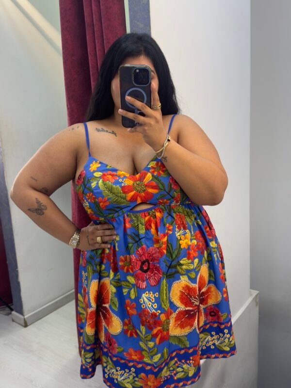 Floral multicolor short dress