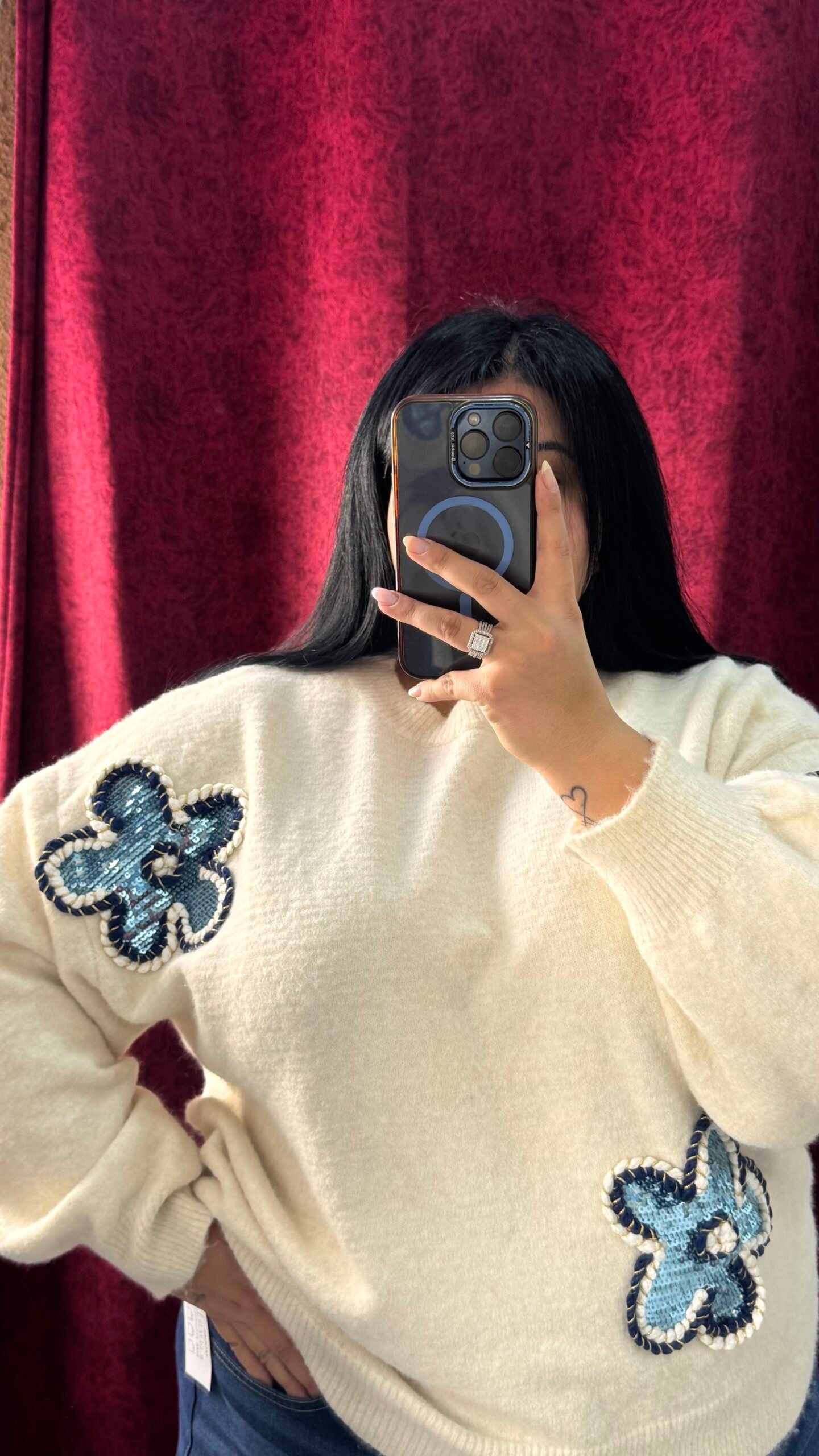 Plus size knit sweater top